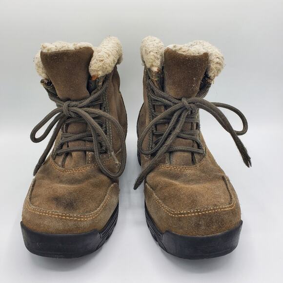 Sorel Waterfall Vintage Low Lace Boot Suede Leather Outdoor Snow Waterproof 6 - Picture 2 of 7